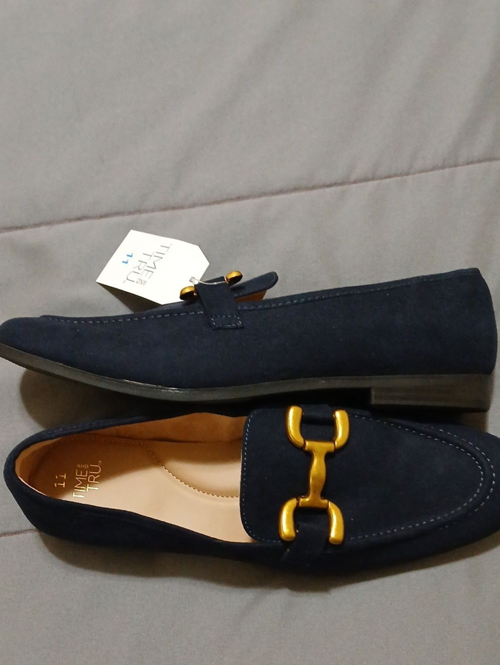 Time and Tru Women's 11 Faux Leather Buckle Loafers - Picture 9 of 9